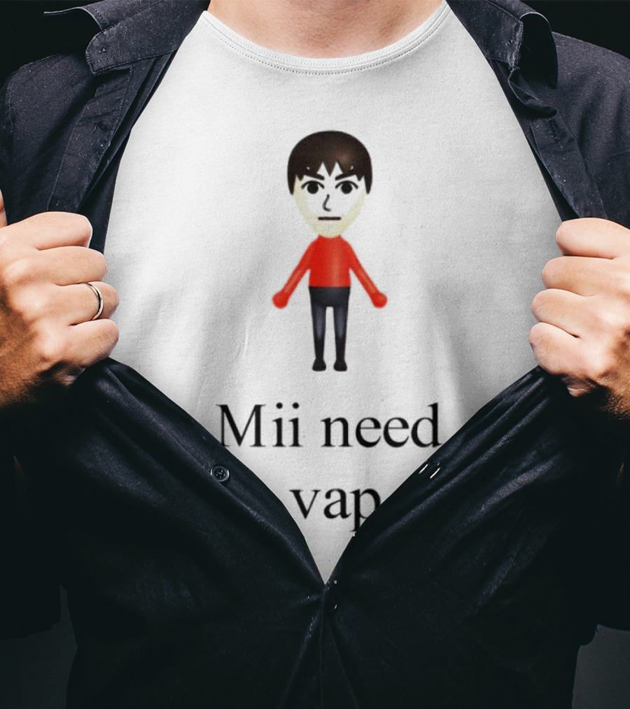 Mii Need A Vape Character Figure T-Shirt