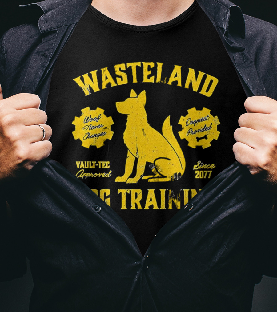 Wasteland Dog Training Woof Never Changes Dogmeat Provided Vault-Tec Approved Since 2077 T-Shirt