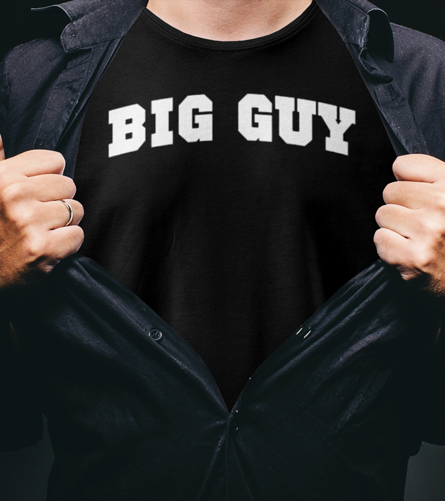 Big Guy Academy Text Bold Font T-Shirt
