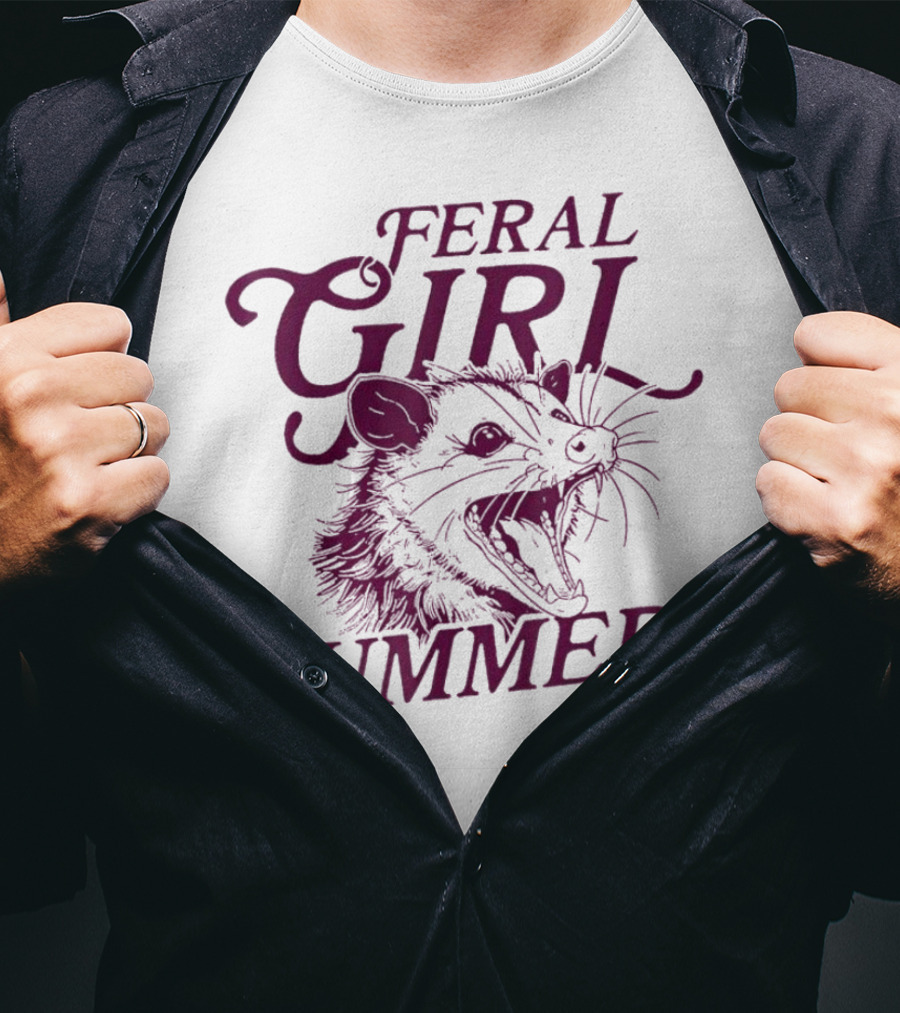 Feral Girl Summer Opossum T-Shirt