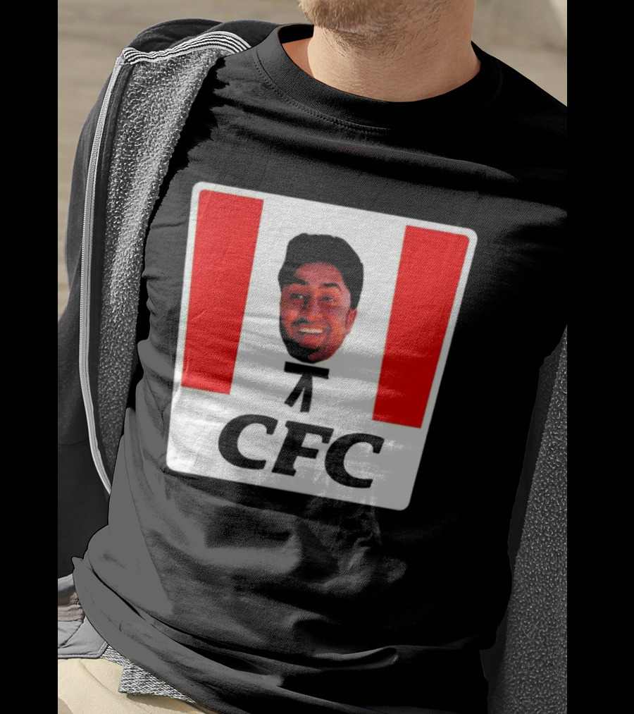 Mafs Collins CFC Parody Fried Chicken Face T-Shirt