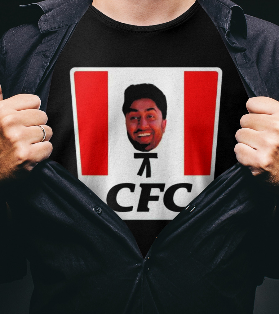 Mafs Collins CFC Parody Fried Chicken Face T-Shirt