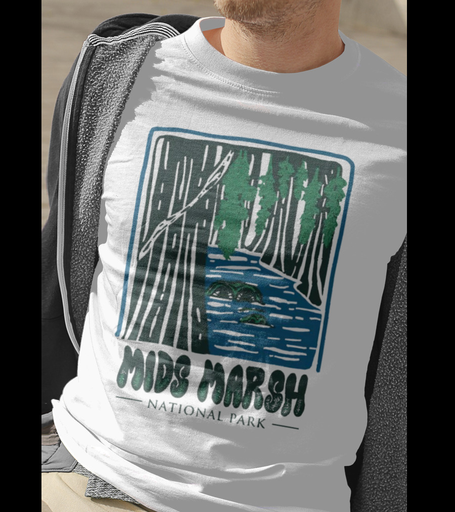 Mids Marsh National Park Forest River Scene T-Shirt