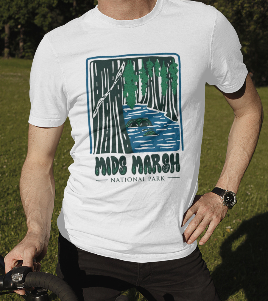 Mids Marsh National Park Forest River Scene T-Shirt