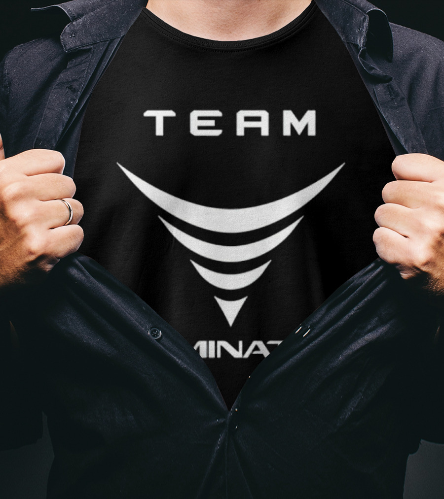 Team Dominator Curved Symbol Text T-Shirt