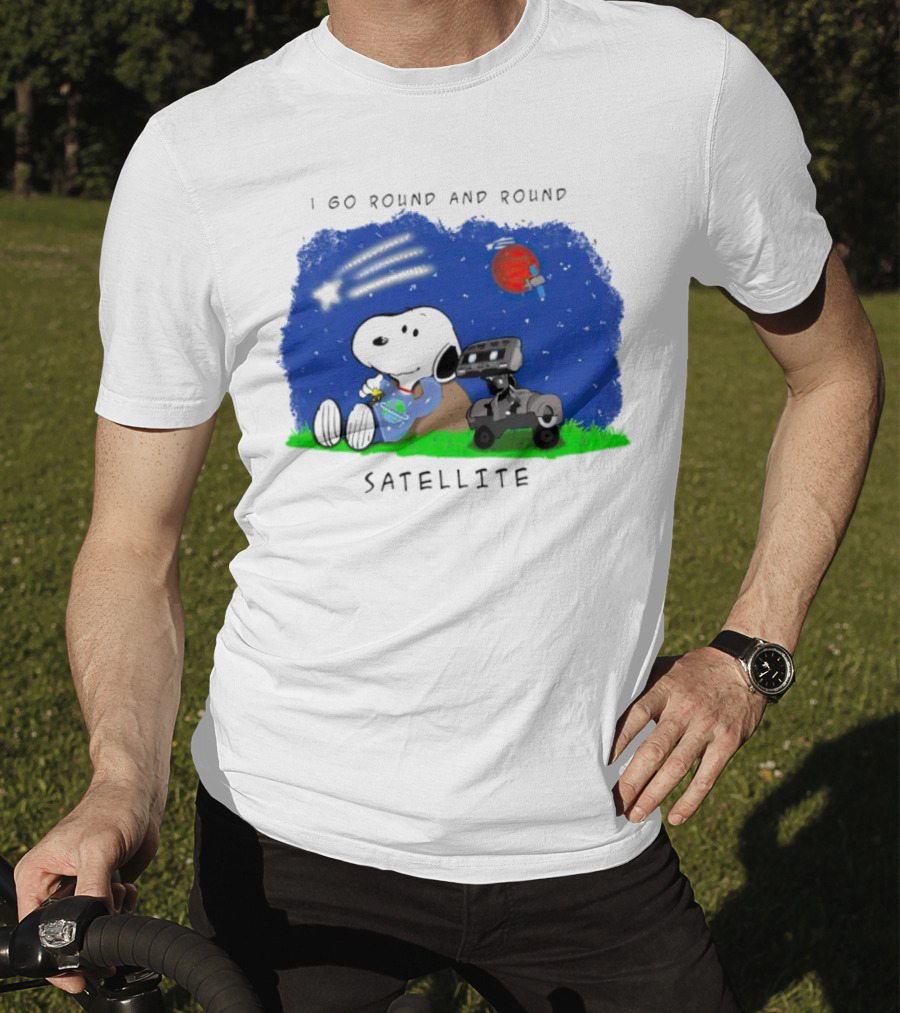 Snoopy I Go Round And Round Satellite Space Adventure T-Shirt