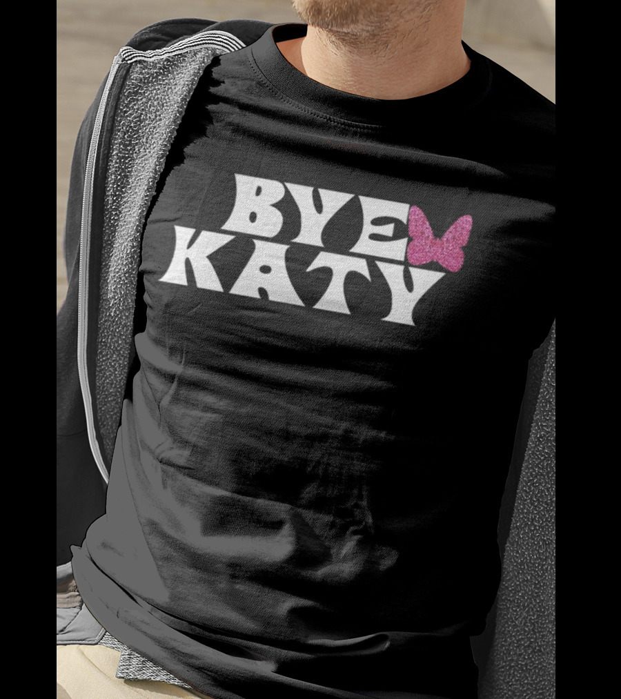 Bye Katy Pink Glitter Butterfly T-Shirt