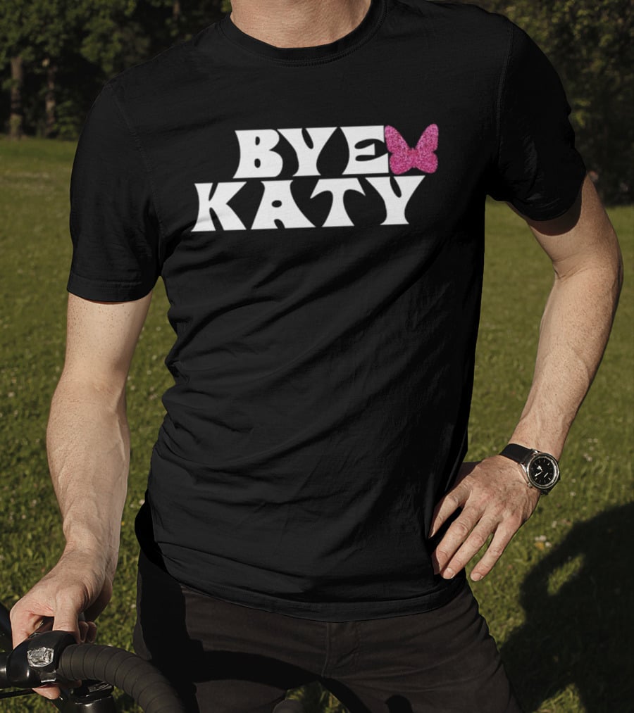 Bye Katy Pink Glitter Butterfly T-Shirt