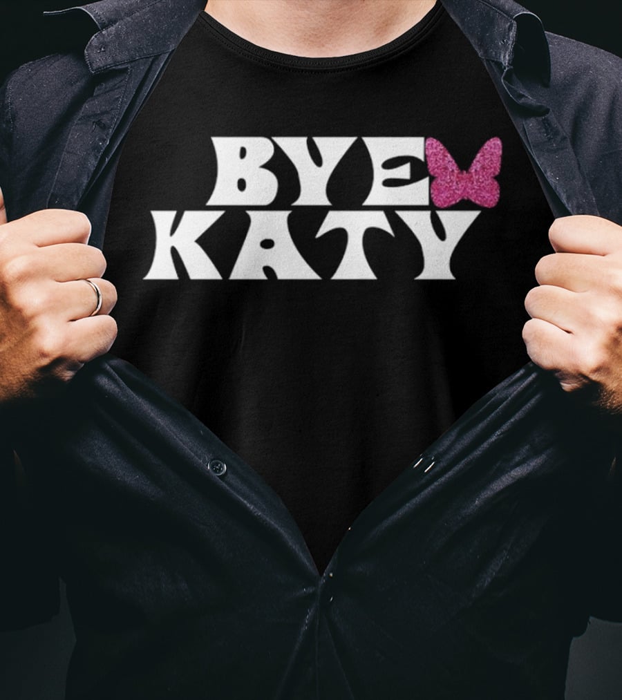 Bye Katy Pink Glitter Butterfly T-Shirt