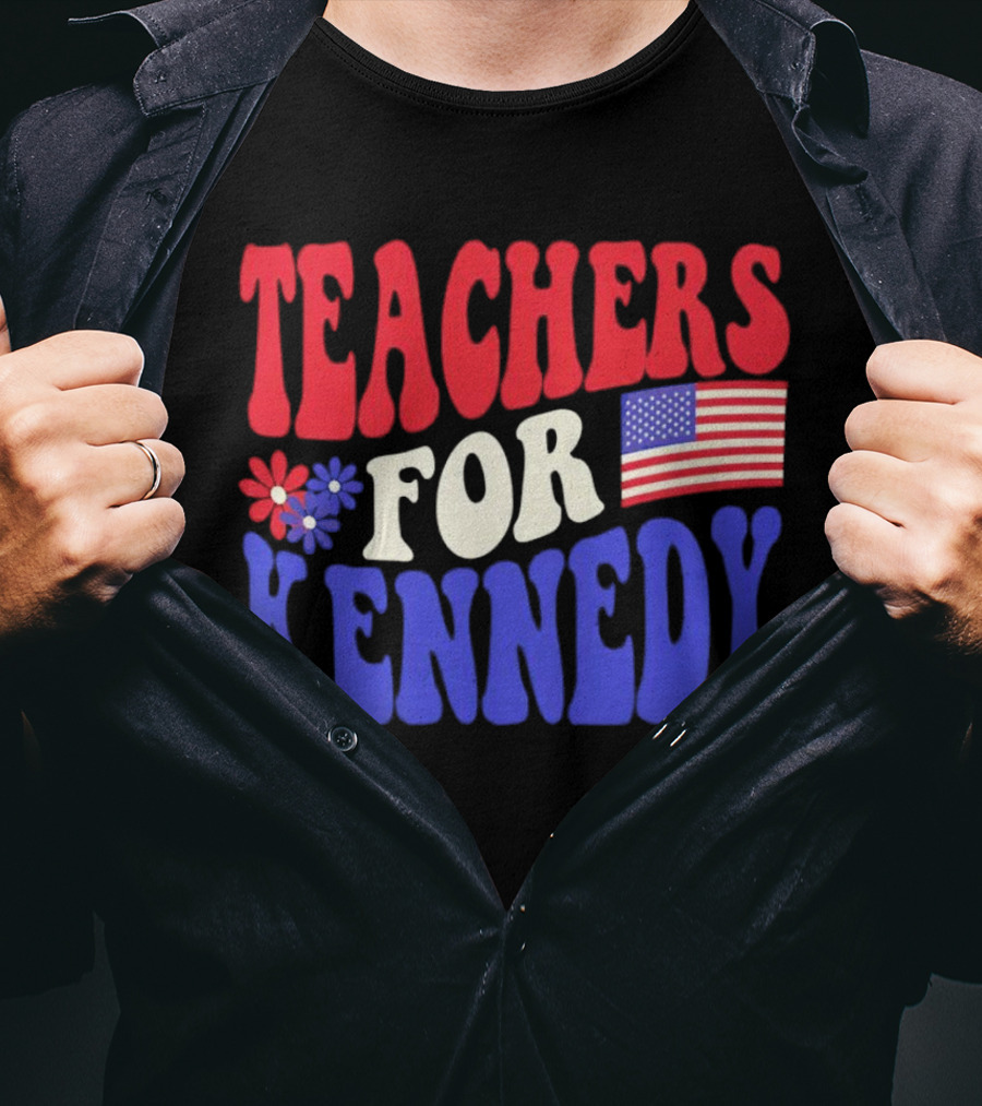 Teachers For Kennedy American Flag T-Shirt