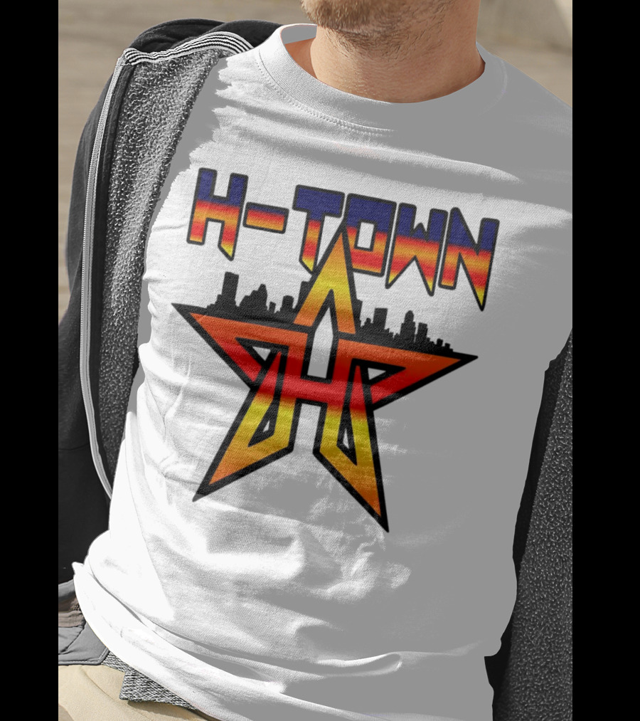 H-Town Skyline Star Houston Astros Baseball T-Shirt