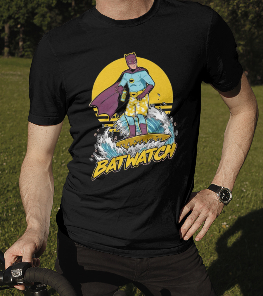 Batwatch Batman Surfing Bat Beach Summer T-Shirt