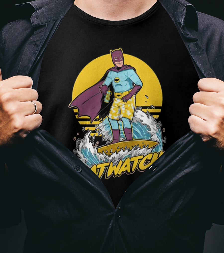 Batwatch Batman Surfing Bat Beach Summer T-Shirt