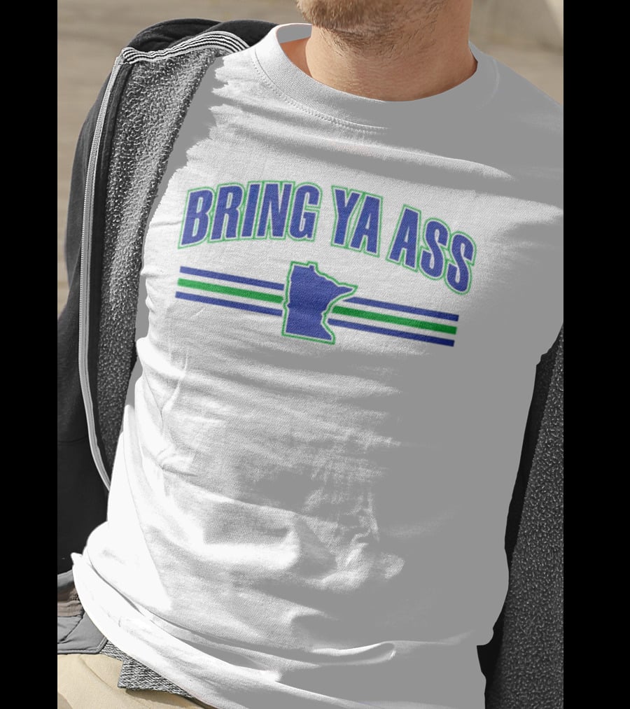 Bring Ya Ass Minnesota Timberwolves Map T-Shirt