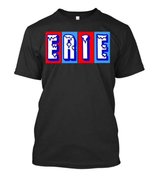 ERIE Ice Block Letters T-Shirt