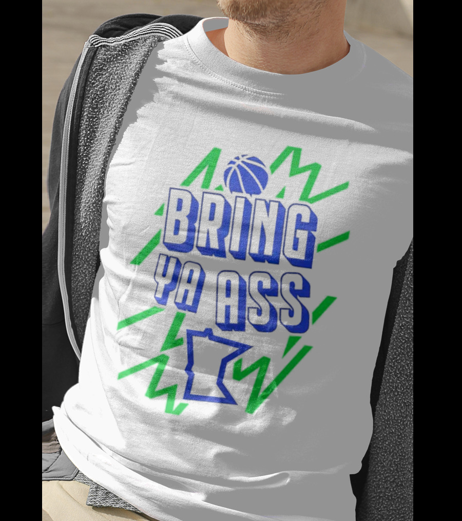 Bring Ya Ass Minnesota Basketball Neon T-Shirt