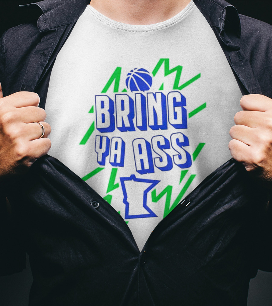 Bring Ya Ass Minnesota Basketball Neon T-Shirt