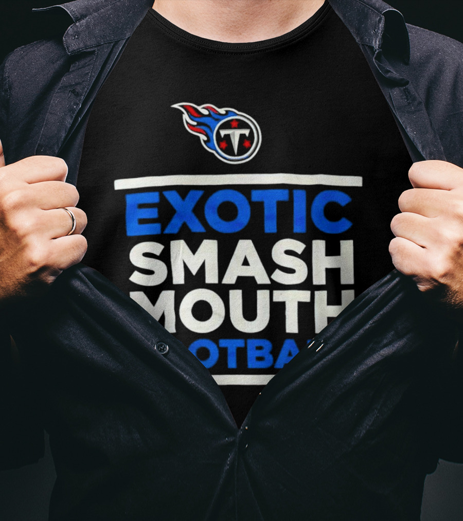 Tennessee Titans Exotic Smash Mouth Football T-Shirt