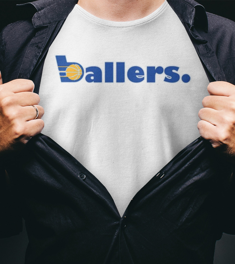 Indiana Pacers Ballers Basketball Logo-Inspired Playful T-Shirt