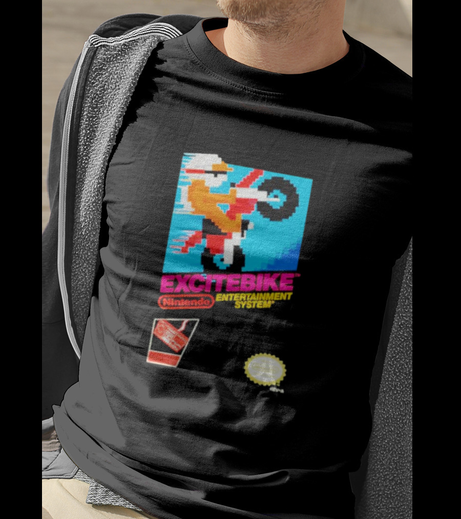 Nintendo Excitebike Entertainment System Classic Game Retro T-Shirt