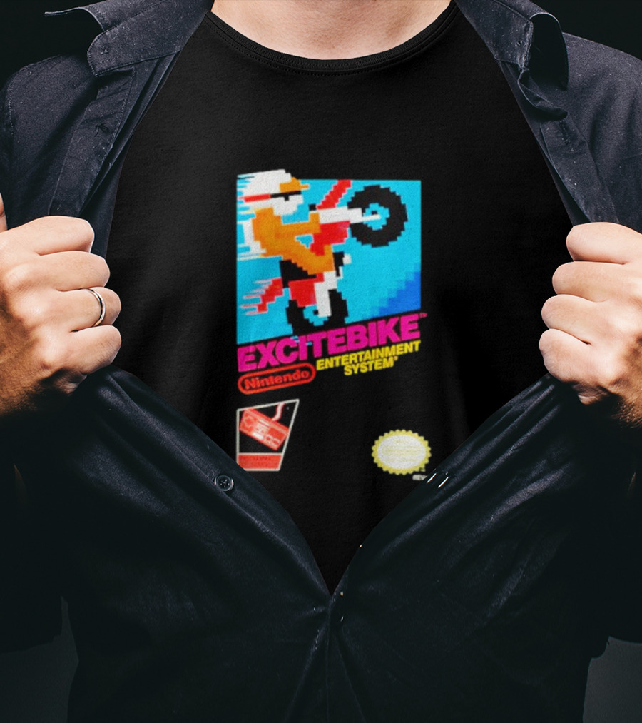 Nintendo Excitebike Entertainment System Classic Game Retro T-Shirt