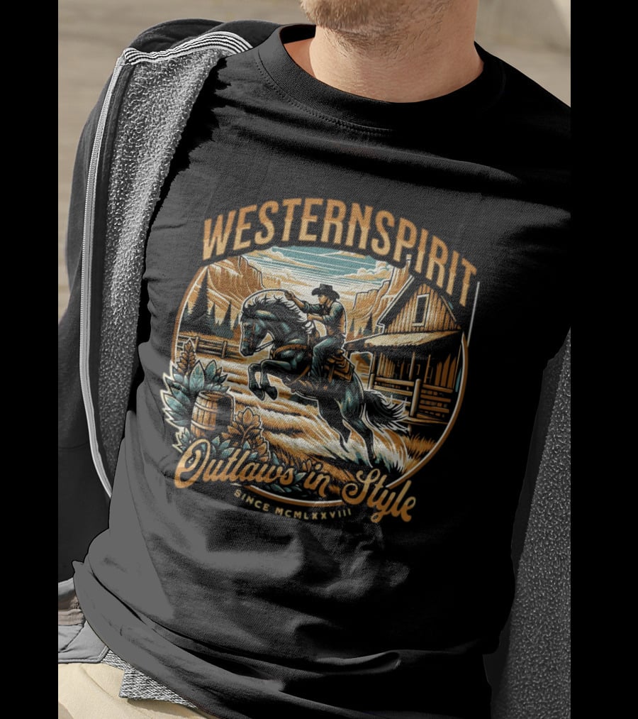 Western Spirit Outlaws IN Style Since Mcmlxxviii T-Shirt