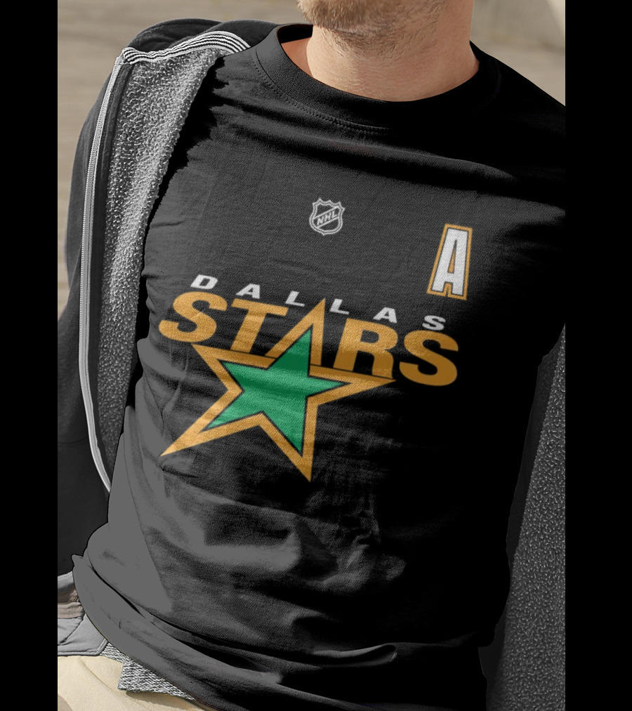 Dallas Stars NHL Hockey Team Logo And Letter A T-Shirt