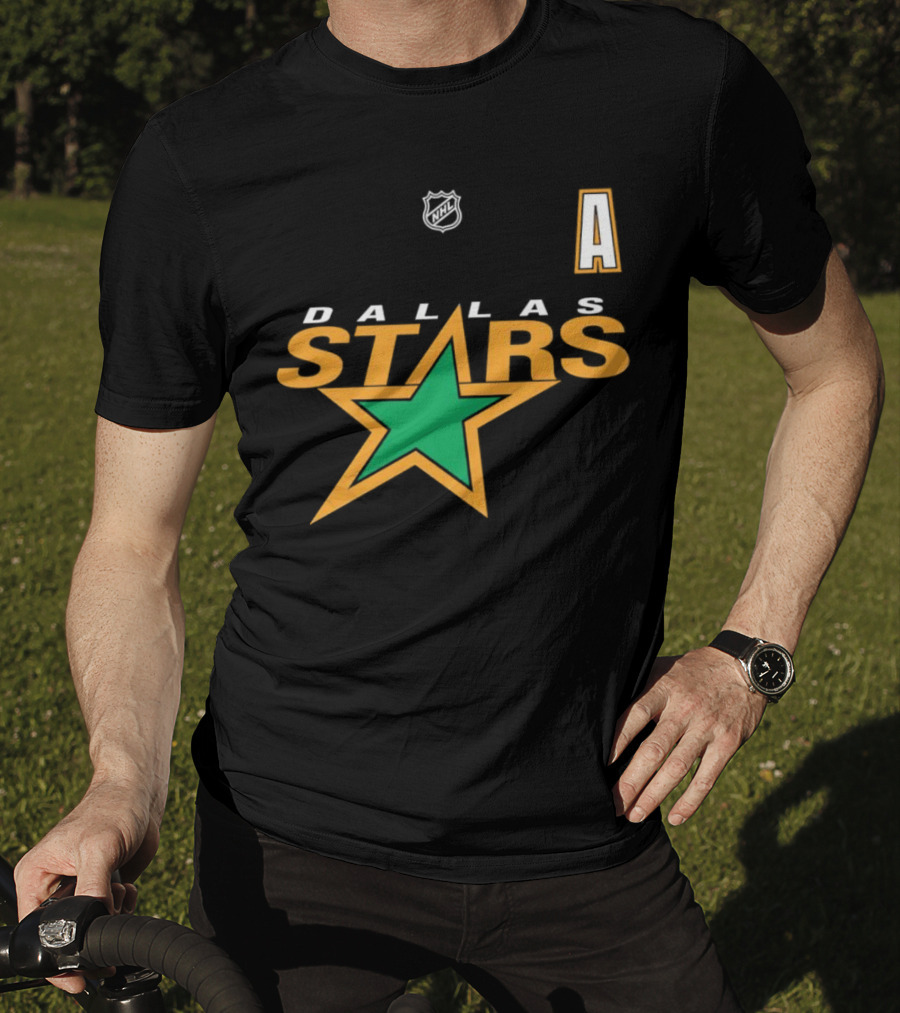 Dallas Stars NHL Hockey Team Logo And Letter A T-Shirt