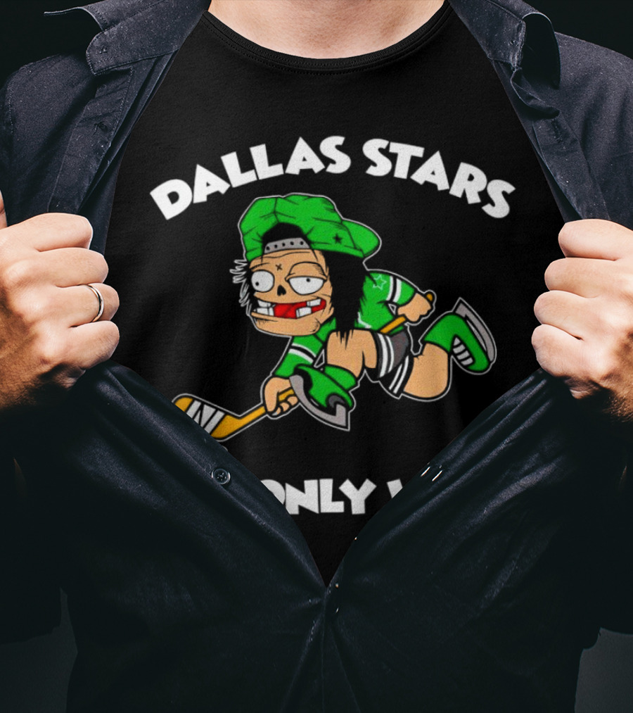 Dallas Stars My Only Wish Hockey Cartoon Character T-Shirt