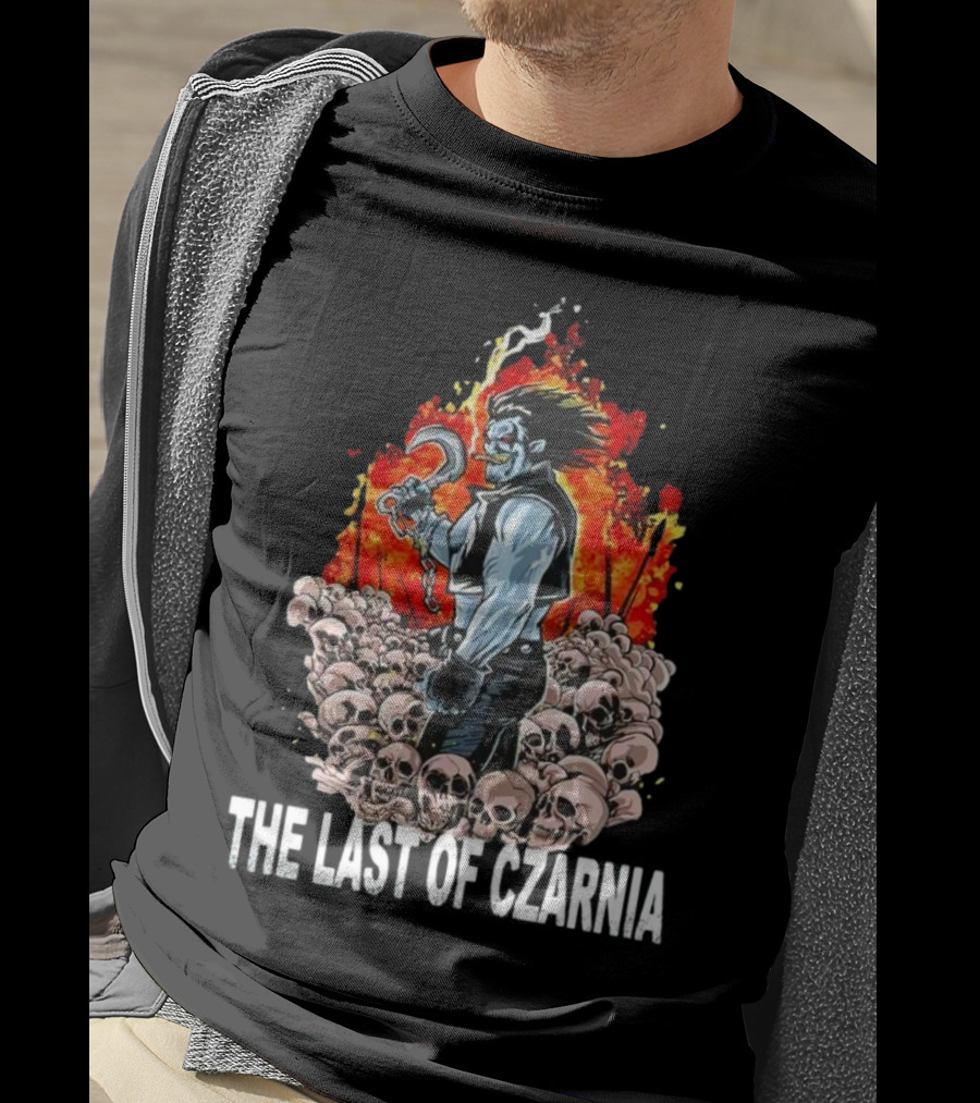 The Last Of Czarnia Lobo Standing Amidst Skulls And Flames T-Shirt