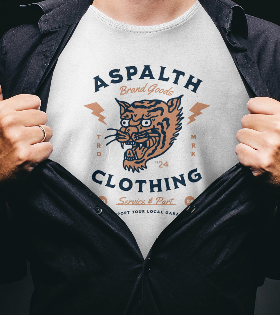ASPALTH CLOTHING Brand Goods 24 Service And Part Supports Your Local Bodega TRD MRK T-Shirt