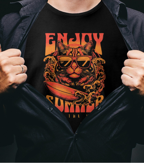 ENJOY SUMMER RIDE THE WAVE T-Shirt