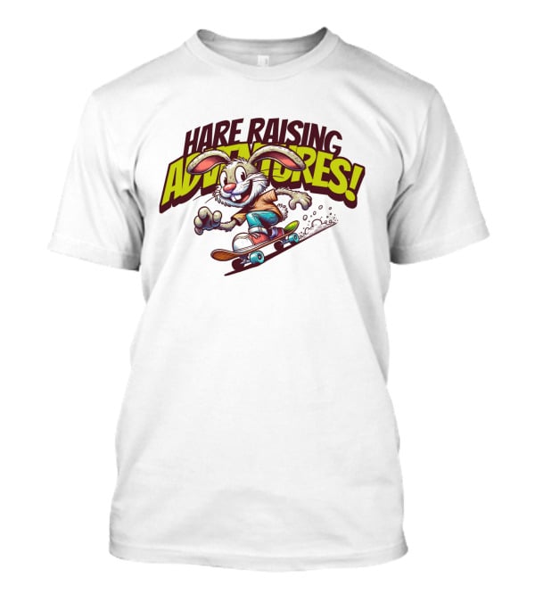 Hare Raising Adventures Skateboarding Rabbit T-Shirt