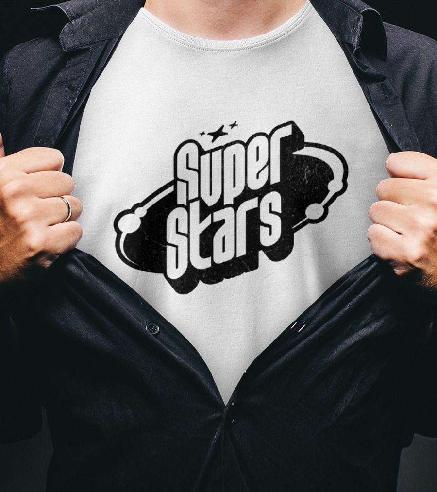 Super Stars Retro Galaxy Theme With Space Elements T-Shirt
