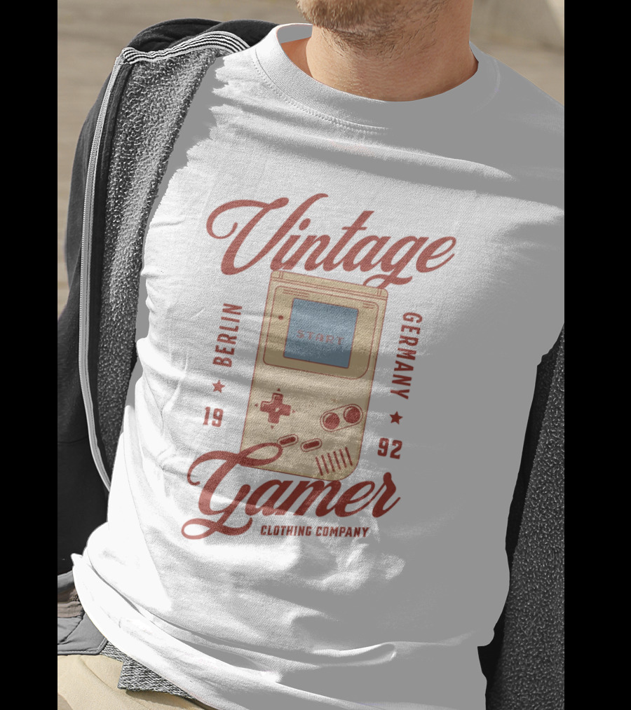 Vintage Gamer Gameboy Berlin Germany 1992 Clothing Company T-Shirt