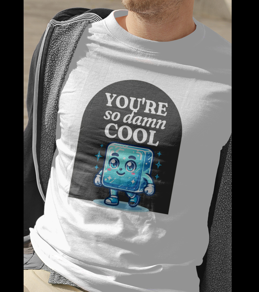 Smiling Ice Cube With You're So Damn Cool T-Shirt