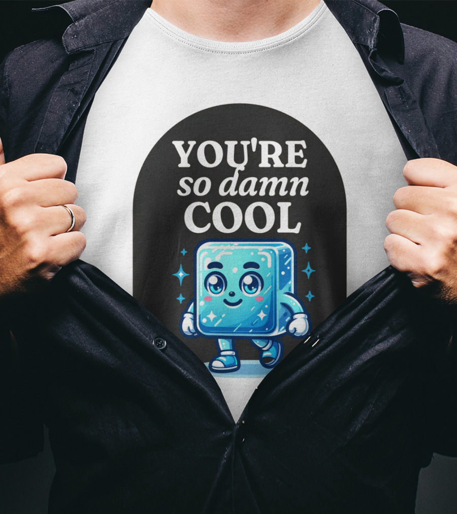 Smiling Ice Cube With You're So Damn Cool T-Shirt