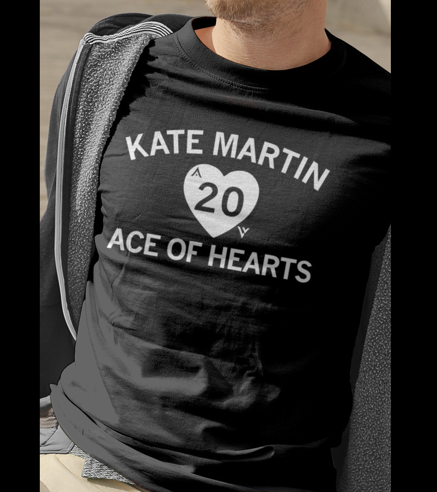 Kate Martin 20 Ace Of Hearts Playing Card Las Vegas Aces T-Shirt