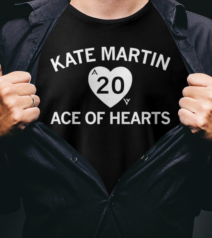 Kate Martin 20 Ace Of Hearts Playing Card Las Vegas Aces T-Shirt