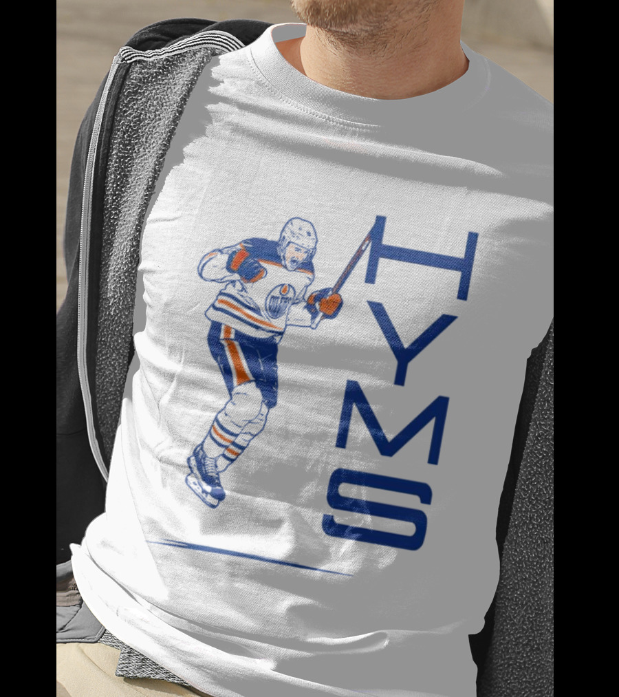Zach Hyman Edmonton Oilers HYMS Hockey Player T-Shirt