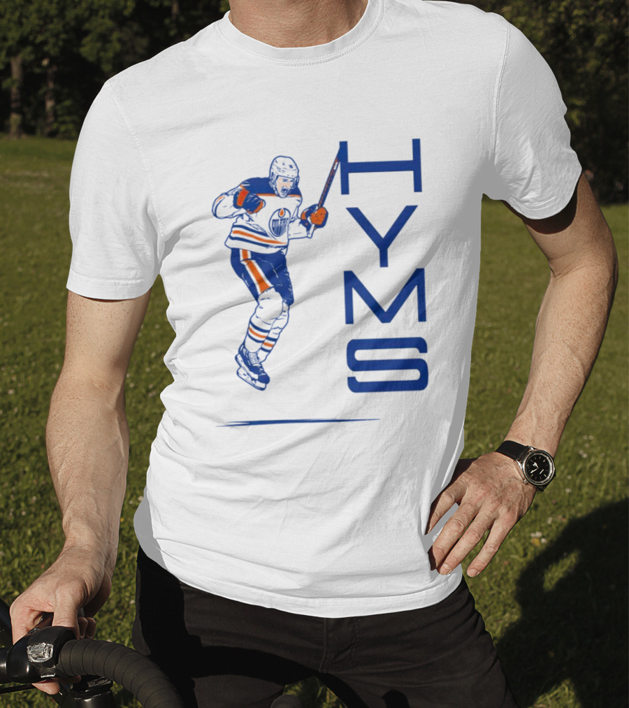 Zach Hyman Edmonton Oilers HYMS Hockey Player T-Shirt