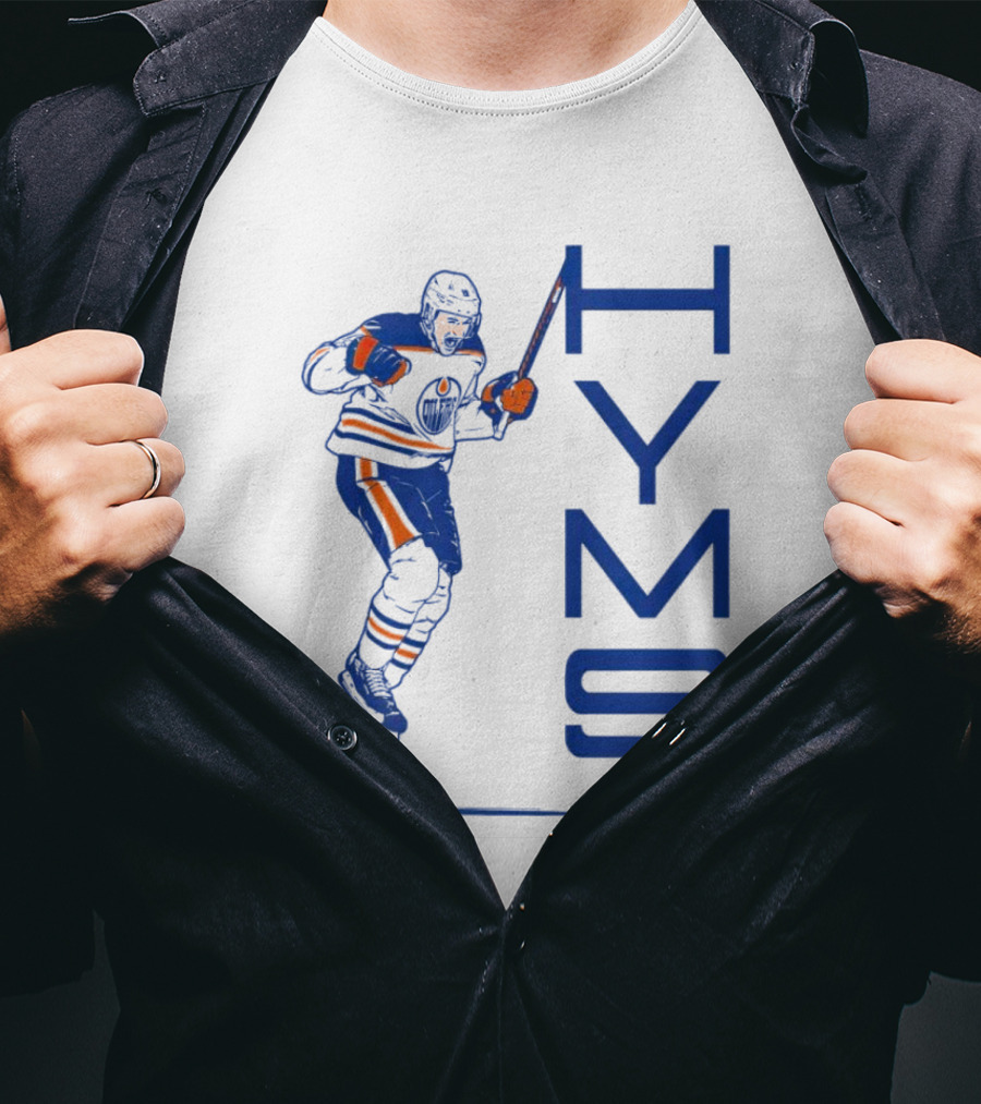 Zach Hyman Edmonton Oilers HYMS Hockey Player T-Shirt
