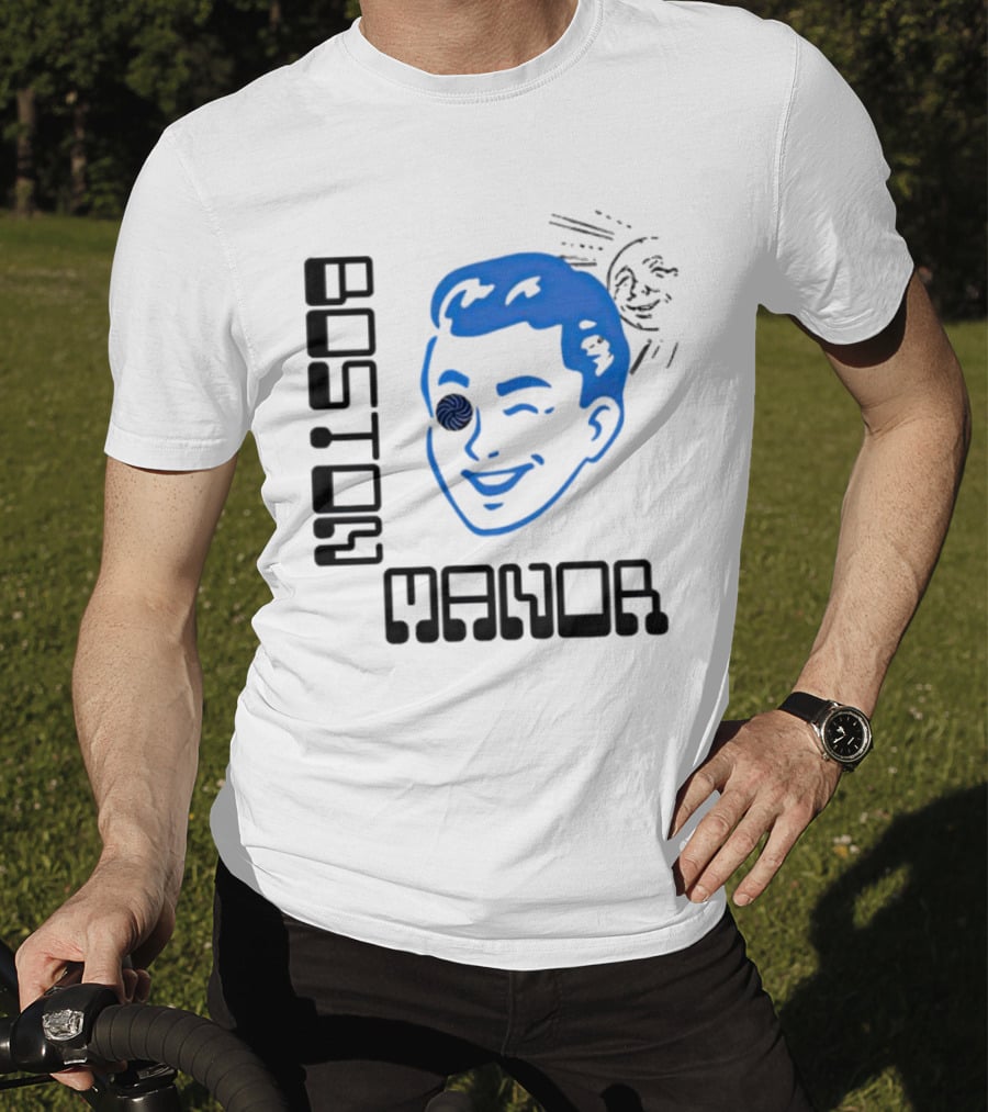 Boston Manor Sundiver Spiral Eye Winking Face T-Shirt