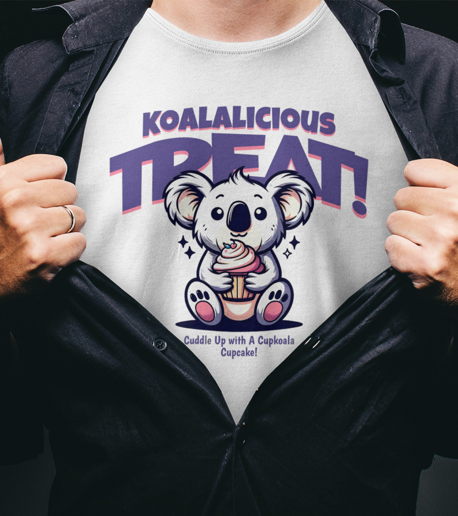 KOALALICIOUS TREAT Cuddle Up With A Cupkoala Cupcake T-Shirt