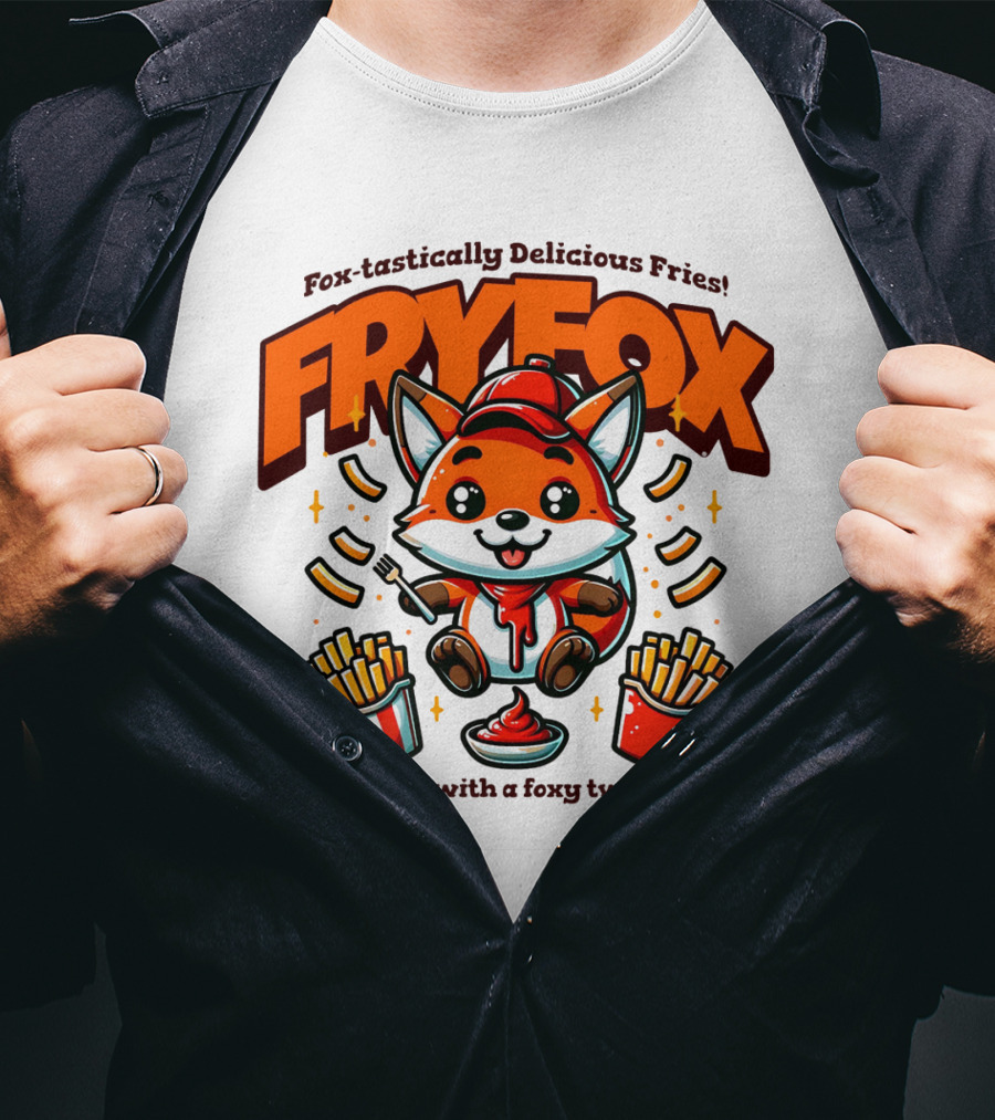 FRYFOX Fox-tastically Delicious Fries With A Foxy Twist T-Shirt