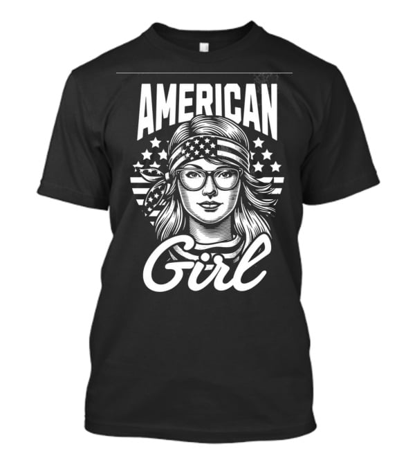 American Girl Stars And Stripes Bandana And Glasses T-Shirt