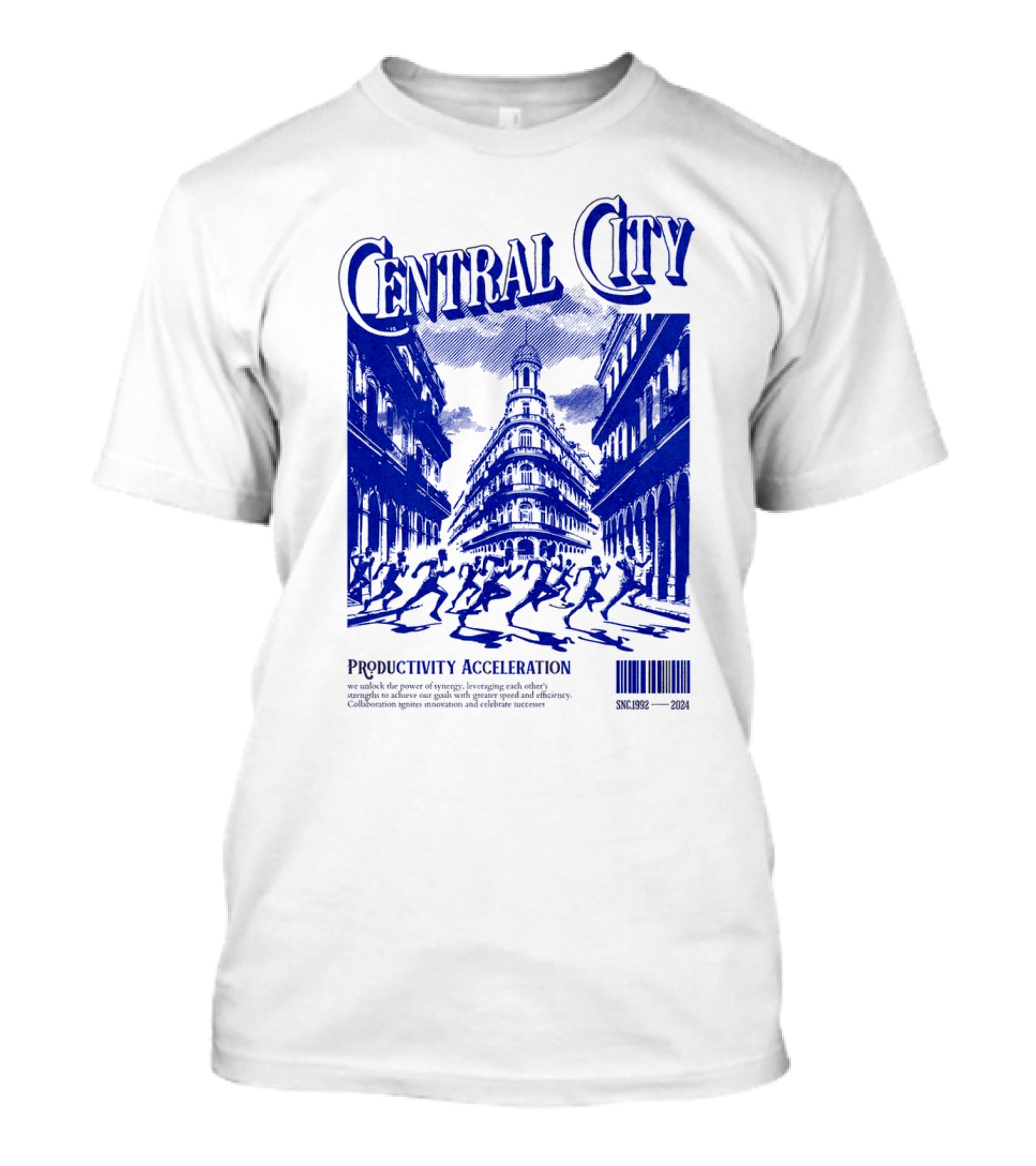 Central City Productivity Acceleration Crowded Streetscape T-Shirt