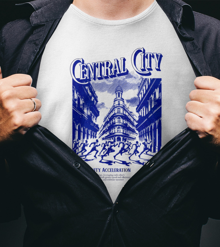 Central City Productivity Acceleration Crowded Streetscape T-Shirt