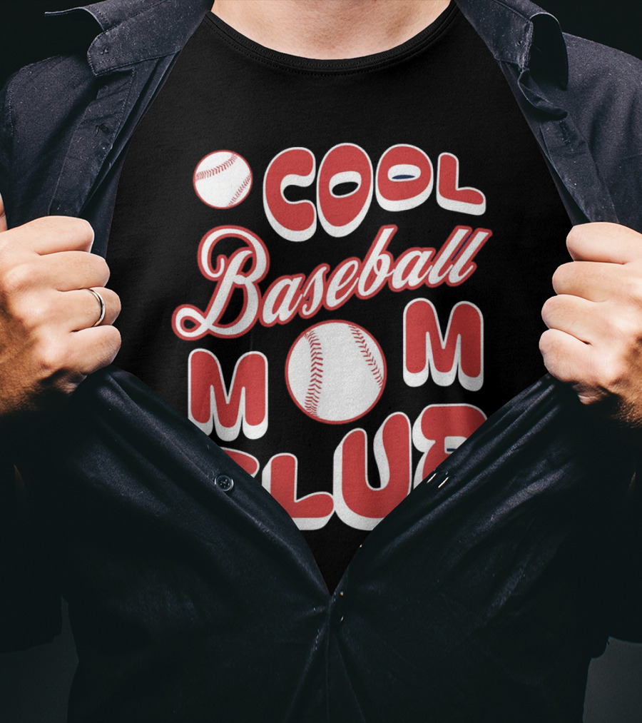 Cool Baseball Mom Club Baseball T-Shirt