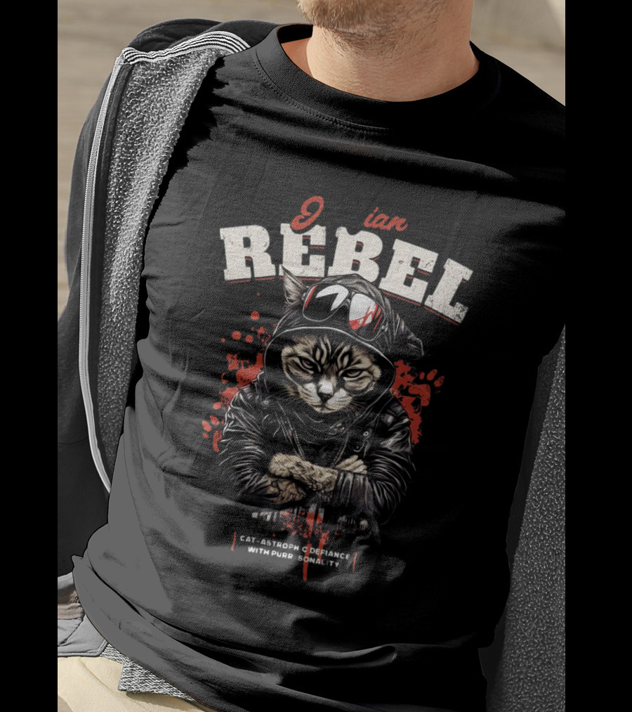 Rebel Cat-Astrophe Defiance With Purr-sonality Jungian T-Shirt